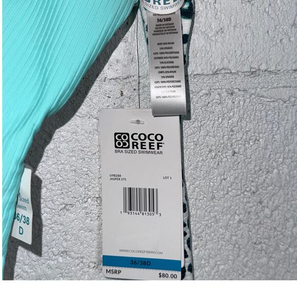 Coco Reef Women's Verso Reversible Twist-Front Bikini Top - Jasper 36-38D - Picture 7 of 7